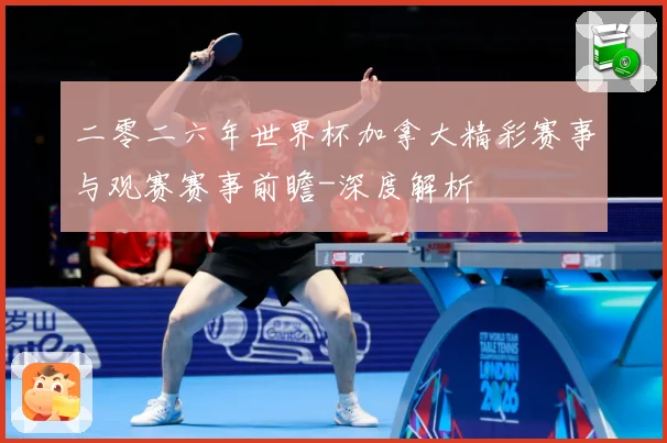 二零二六年世界杯加拿大精彩赛事与观赛赛事前瞻-深度解析